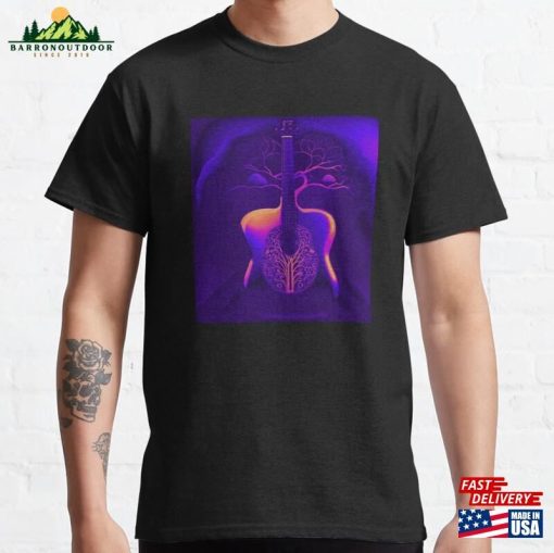 Acoustic Guitar Tree Of Life Player Nature Guitarist Classic T-Shirt Hoodie