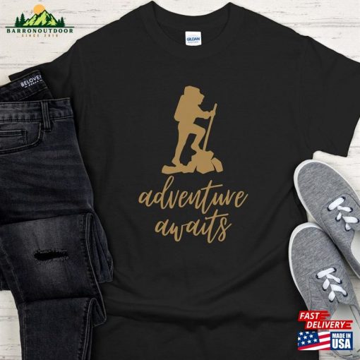 Adventure Awaits Men’s Gift T-Shirt Hiking Father Sweatshirt
