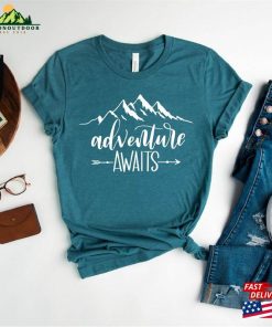 Adventure Awaits Shirt Explore More Hiking Mountain T Shirt Unisex 3