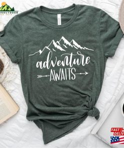 Adventure Awaits Shirt Explore More Hiking Mountain T Shirt Unisex 4