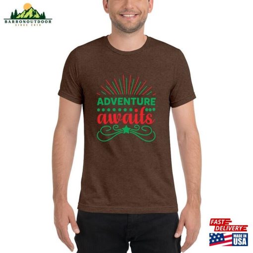 Adventure Awaits Short Sleeve T Shirt Camping Shirts Unisex T-Shirt