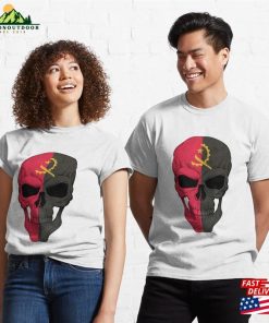 Angolan Flag Skull Classic T-Shirt Unisex