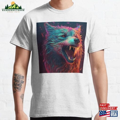 Angry Gorgeous Wolf Classic T-Shirt Unisex