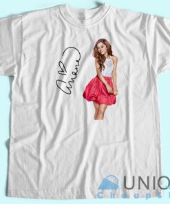 Ariana Grande Signature T-Shirt Unisex Tee Shirt Printing Size S-3XL