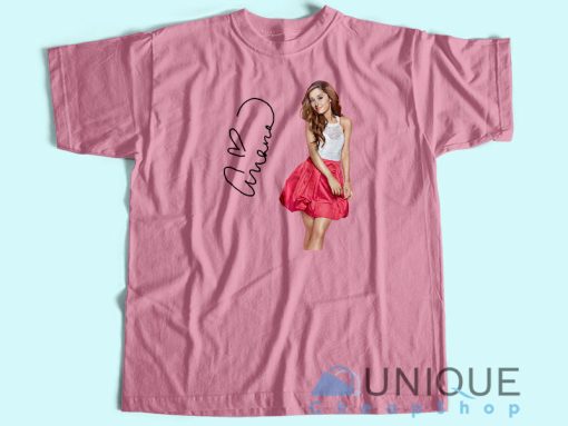 Ariana Grande Signature T-Shirt Unisex Tee Shirt Printing Size S-3XL