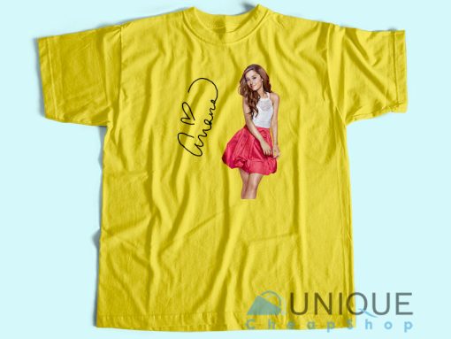 Ariana Grande Signature T-Shirt Unisex Tee Shirt Printing Size S-3XL