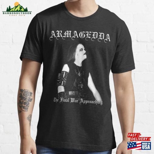 Armagedda The Final War Approaching Black Metal Essential T-Shirt Classic