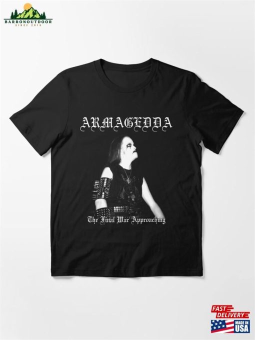 Armagedda The Final War Approaching Black Metal Essential T-Shirt Classic