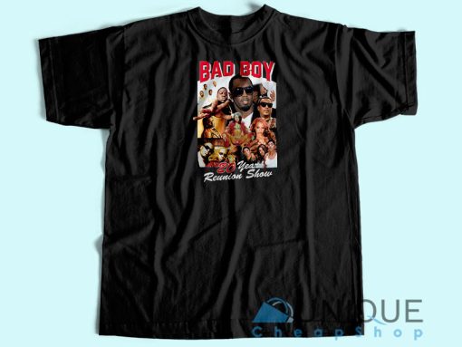 Bad Boy 20 Year Reunion Show T-Shirt Unisex Custom Tee Shirt Printing