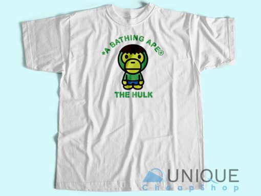 Bape Marvel Hulk T-Shirt Unisex Custom Tee Shirt Printing