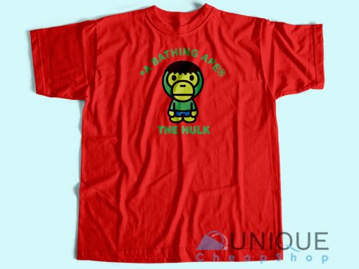 Bape Marvel Hulk T-Shirt Unisex Custom Tee Shirt Printing