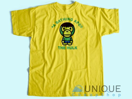 Bape Marvel Hulk T-Shirt Unisex Custom Tee Shirt Printing