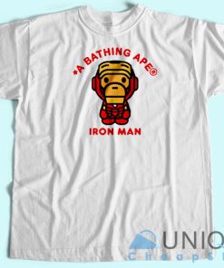 Bape Marvel Iron Man T-Shirt Unisex Custom Tee Shirt Printing