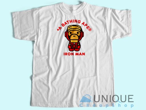 Bape Marvel Iron Man T-Shirt Unisex Custom Tee Shirt Printing