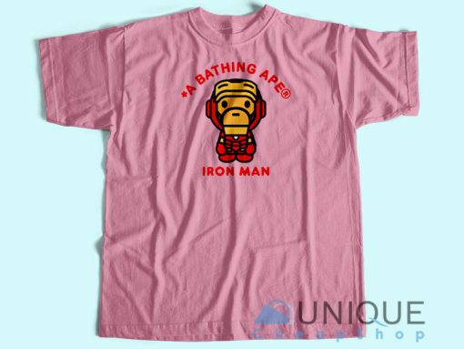 Bape Marvel Iron Man T-Shirt Unisex Custom Tee Shirt Printing