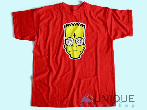 Bart Simpson Satanic T-Shirt Size S,M,L,XL,XXL,XXXL