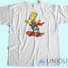 Bart Simpson Skateboard T-Shirt Unisex Custom Tee Shirt Printing