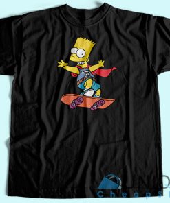 Bart Simpson Skateboard T-Shirt Unisex Custom Tee Shirt Printing