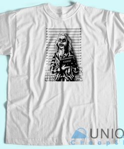 Beetlejuice Mugshot T-Shirt Unisex Custom Tee Shirt Printing