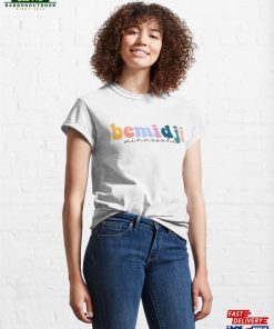Bemidji Minnesota Groovy Rainbow Pastel Lettering Classic T Shirt 4 1