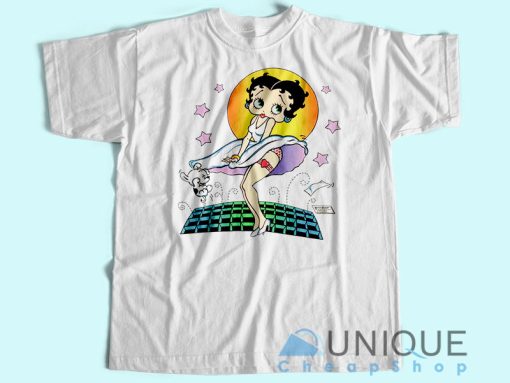 Betty Boop Vintage T-Shirt Unisex Tee Shirt Printing Size S-3XL