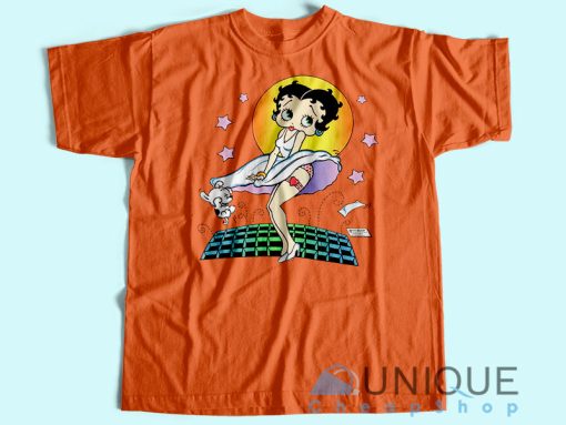 Betty Boop Vintage T-Shirt Unisex Tee Shirt Printing Size S-3XL