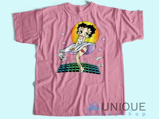 Betty Boop Vintage T-Shirt Unisex Tee Shirt Printing Size S-3XL