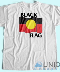 Black Flag X Aboriginal Flag T shirt Unisex Custom Tee Shirt Printing