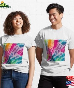 Blurred Abstract Tie Dye Multicolor Classic T Shirt Unisex Sweatshirt 3 1