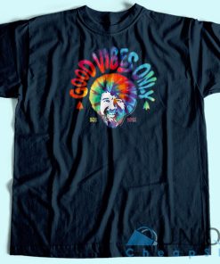 Bob Ross Good Vibes Only T-Shirt Unisex Custom Tee Shirt Printing
