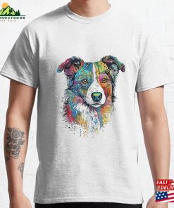 Border Collie Dreamscape Whimsical Surreal Art Classic T-Shirt Hoodie 4 Border Collie Dreamscape Whimsical Surreal Art Classic T Shirt Hoodie 1 1