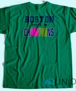 Boston City of Champions T-shirt Unisex Custom Tee Shirt Printing