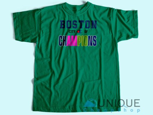Boston City of Champions T-shirt Unisex Custom Tee Shirt Printing