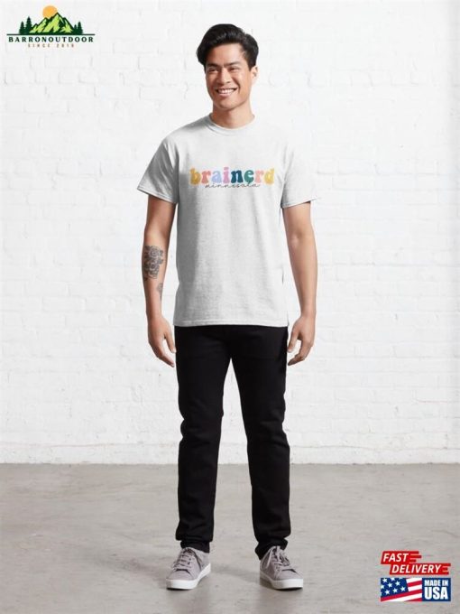Brainerd Minnesota Groovy Rainbow Pastel Lettering Classic T-Shirt Unisex