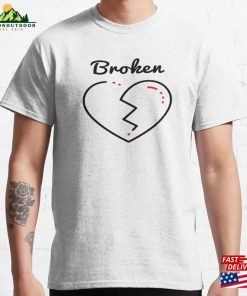 Broken Heart Design Shape Unisex Hoodie Broken Heart Design Shape Unisex Hoodie