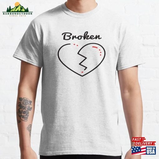 Broken Heart Design Shape Unisex Hoodie