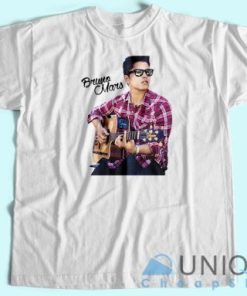 Bruno Mars Playing Guitar T Shirt Unisex Tee Shirt Printing Size S 3XL 4