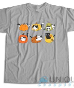 Buy! Cats in Pumpkins T Shirt Size S 3XL Unique Cheap Shop 3