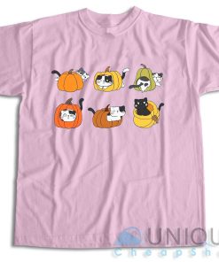 Buy! Cats in Pumpkins T Shirt Size S 3XL Unique Cheap Shop 4