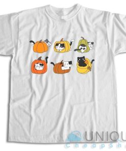 Buy! Cats in Pumpkins T Shirt Size S 3XL Unique Cheap Shop 5