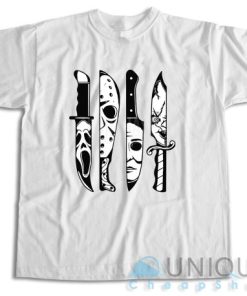 Buy Now! Horror Movie Characters in Knives T-Shirt Size S-3XL