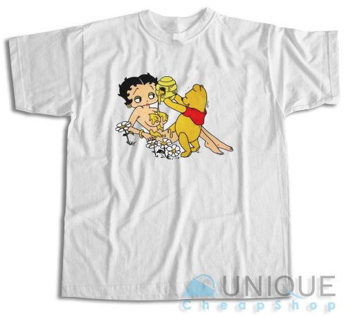 Buy Now ! Betty Boop And Winnie Pooh T-Shirt Size S-3XL