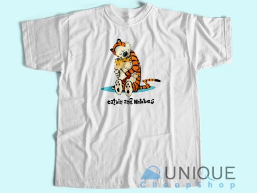 Calvin and Hobbes Big Hugs T-Shirt Unisex Custom Tee Shirt Printing