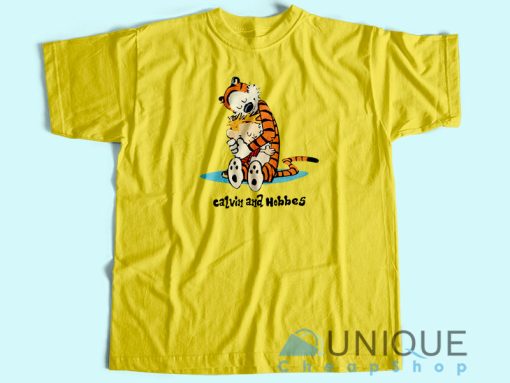 Calvin and Hobbes Big Hugs T-Shirt Unisex Custom Tee Shirt Printing