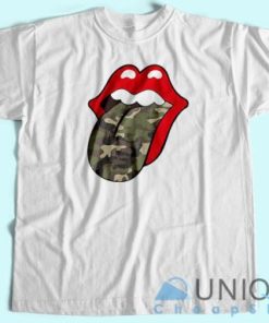Camo Lips T Shirt Unisex Custom Tee Shirt Printing 4