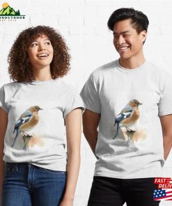 Chaffinch Watercolour Classic T Shirt Unisex 3