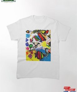 Cheerful Squirrel And Her Friends Are Walking On The Shore Of Lake Classic T-Shirt