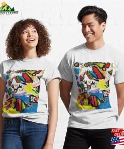 Cheerful Squirrel And Her Friends Are Walking On The Shore Of Lake Classic T Shirt 3