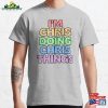 Chris Doing Things Colorful Sticker Rainbow Text Classic T-Shirt Sweatshirt