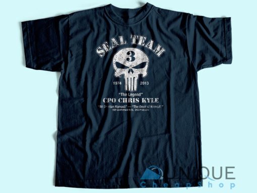 Chris Kyle Seal Team T-Shirt  American Sniper T-Shirt Printing Size S-3XL